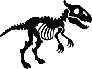 dinosaur skeleton silhouette art 