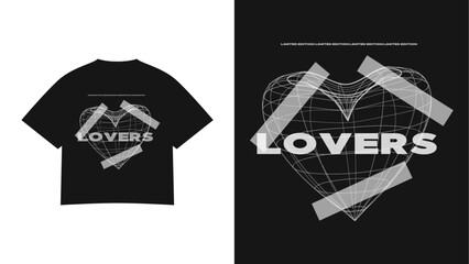 Futuristic Y2K-style illustration reflecting modern youth vibes - bold vector illustrations for streetwear and typographic t-shirt designs.