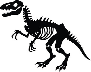 dinosaur skeleton silhouette art  © Bharotray