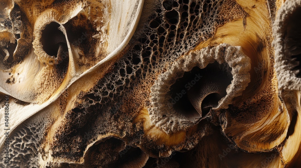 Canvas Prints abstract textures of natural wood grain with intricate patterns and shapes