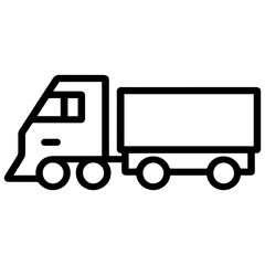 Freight train icon on white background vector
Vector line icon logistics
