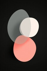 Abstract minimalist art with layered shapes and gradient color blending