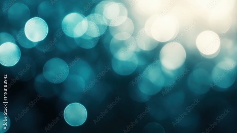 Wall mural soft blue bokeh background for abstract art and design projects