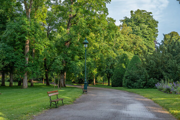 Le parc Napoléon III dans la ville de Vichy dans l'Allier en Auvergne