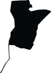 Al Baaj Iraq silhouette map