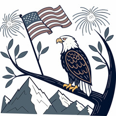 USA bald eagle symbol