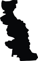 Aksu Turkey silhouette map