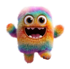 Obraz premium PNG Illustration creature monster rainbow.