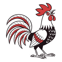 Barcelos rooster vector icon on white background. Adobe Illustrator Artwork