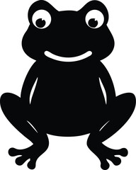 frog silhouette posing cutely