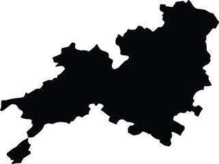 Ambala India silhouette map