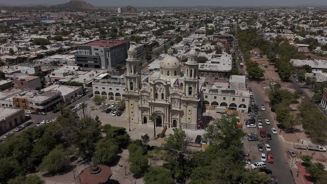 Hermosillo cathedral standing tall in sonora, mexico