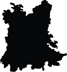 Alwar India silhouette map