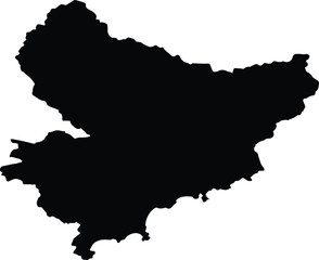 Alpes Maritimes France silhouette map