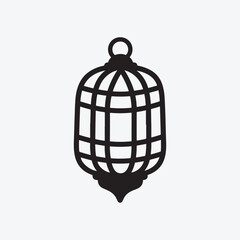 Fototapeta premium Black Silhouette Ramadan Lantern