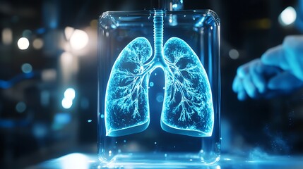 Accurate 3D model of human lungs used in biological and medical research study