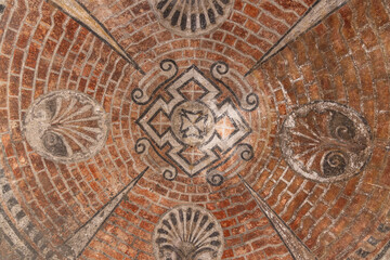 Antequera, Malaga, Andalusia, Spain. Decorated brick dome.