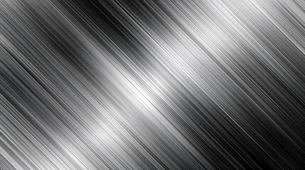 Obraz premium Brushed metal texture featuring diagonal lines and captivating light reflections creates a sleek, modern backdrop, perfect for a contemporary design aesthetic