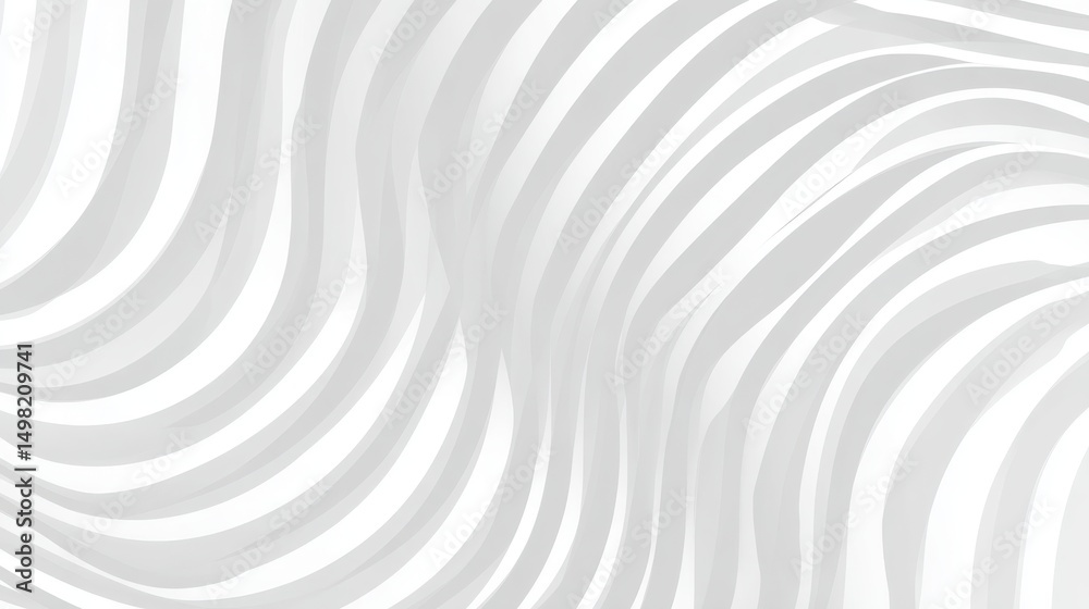 Poster graceful gray waves flowing dynamically, generating fluid abstract pattern representing movement, id
