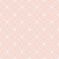 Fototapeta premium Light pink geometric motif composed of intersecting circular forms. Subtle and elegant, ideal as a soft background for packaging, stationery, or minimal branding.