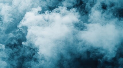Ethereal Blue Cloudy Smoke Background for Atmospheric Effects