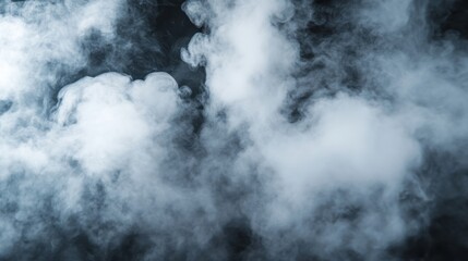 Soft White Smoke Flowing Against a Dark Background for Dramatic Effect
