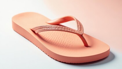 Fototapeta premium Close-up of a flip-flop on a plain white background , background, design, asset