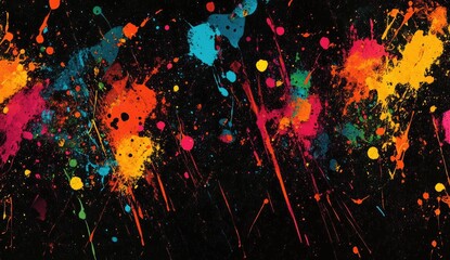 Vibrant paint splatter art