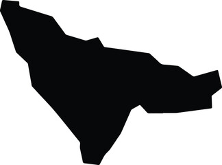 Apucarana Brazil silhouette map