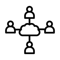 CloudCollaboration line icon