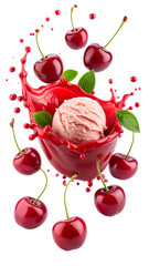 cherry ice cream PNG