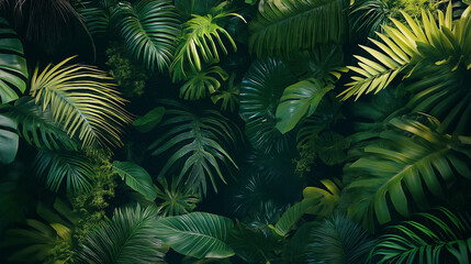 green fern leaves