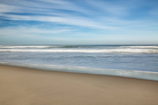 USA, California, Central Coast, Lompoc. Surf Beach abstract
