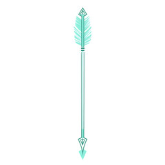 Minimalistic Arrow with Elegant Outlines in Pastel Isolated on Transparent Background