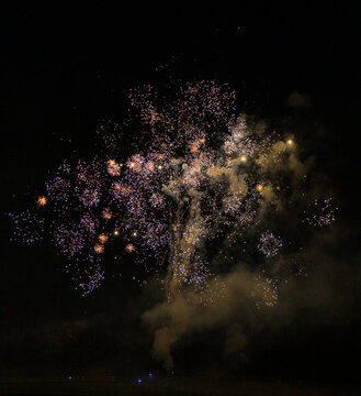 USA, Indiana, Carmel. July 4th fireworks.