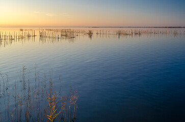 Sunset in the Albufera Natural Park, Valencia, Spain