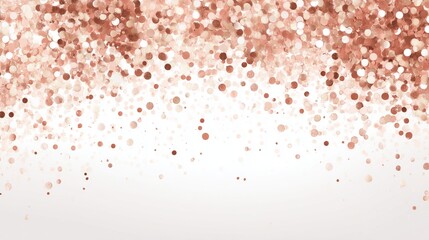 Subtle rose gold and champagne foil confetti dust an ivory background, with clean central space designed for high-end event branding.