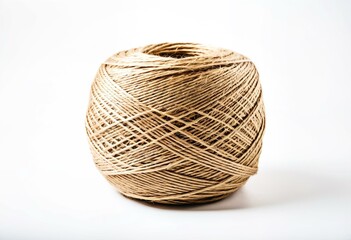 Obraz premium A ball of twine on a white surface.