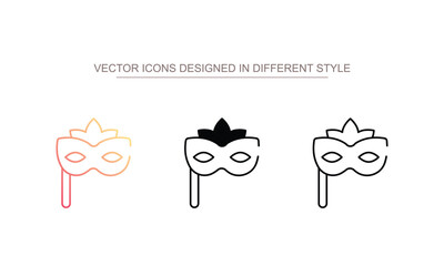 Eye Mask icon design with white background stock illustration