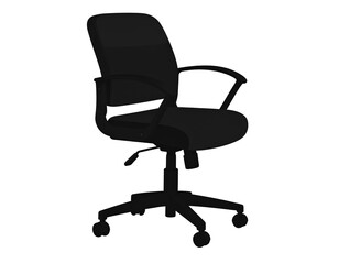 Fototapeta premium Simple black office chair