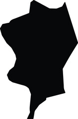 Araripina Brazil silhouette map