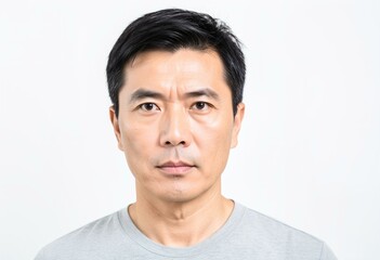 Fototapeta premium A man in a black shirt is looking at the camera.