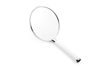 Fototapeta premium A magnifying glass on a white background.