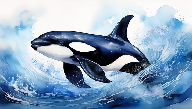 Aquarell Orka