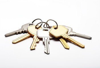 A bunch of keys sitting on top of each other.