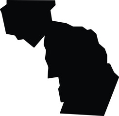 Araputanga Brazil silhouette map