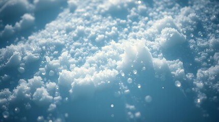 Macro Snow Texture with Dramatic Lighting and Sparkling Crystals – Photorealistic Winter Surface

