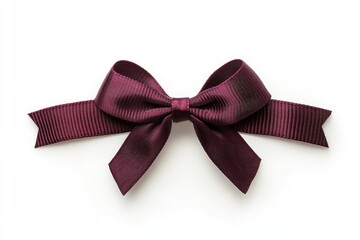 Elegant maroon ribbon bow