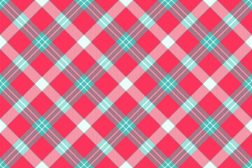 Vibrant pink, teal, and white plaid pattern.  Perfect for textile design, fashion, websites, or any project needing a cheerful, geometric texture.