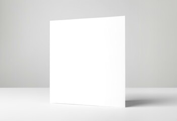 Fototapeta premium A blank white card on a white background.